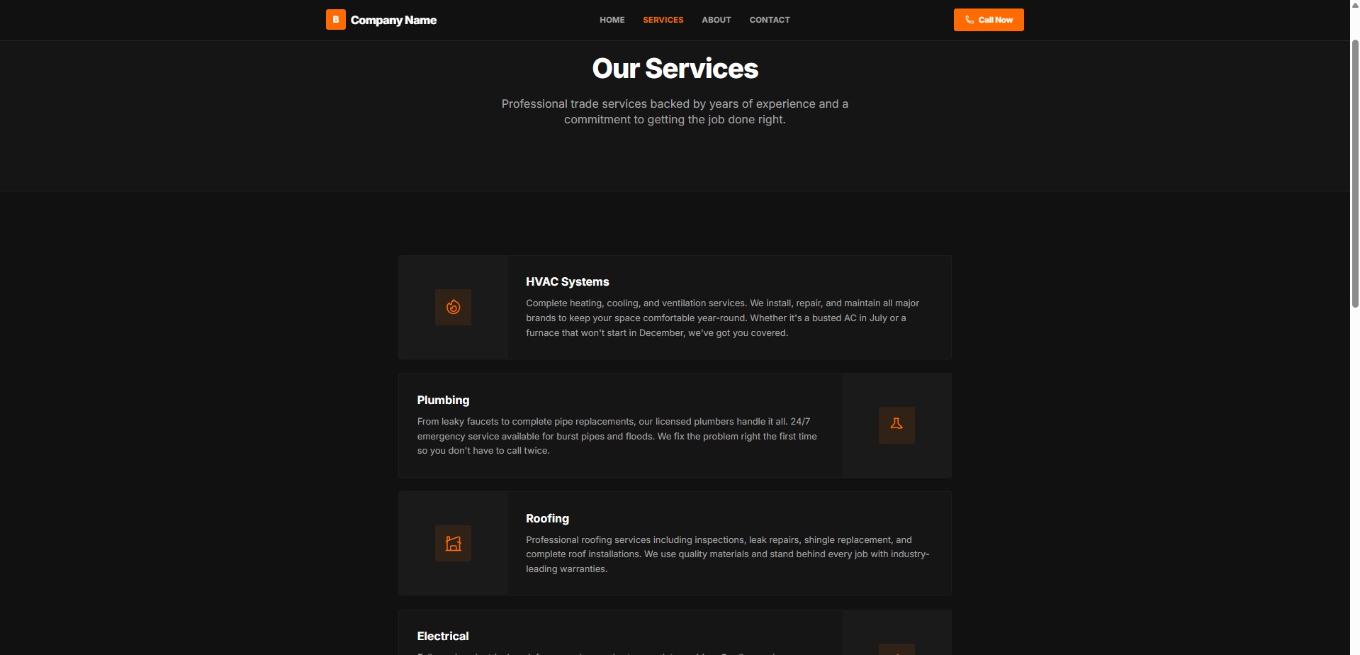Bold template — screenshot 3