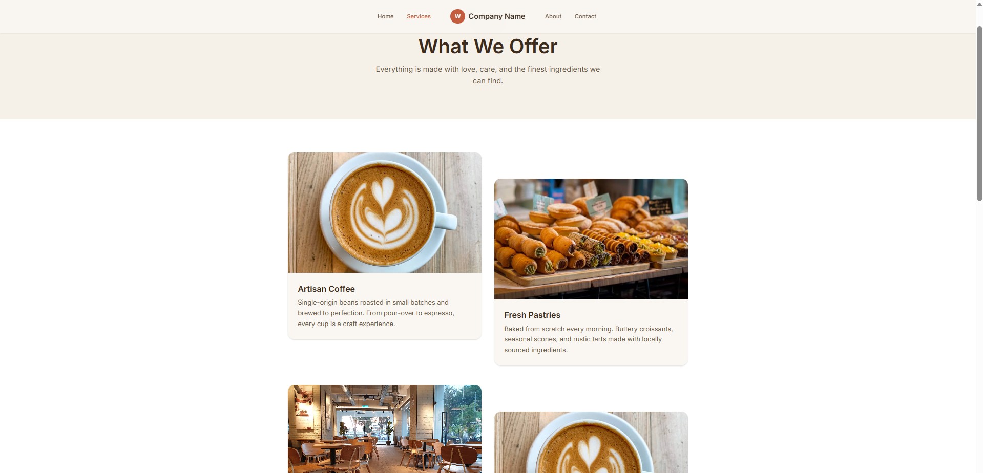 Warm template — screenshot 3