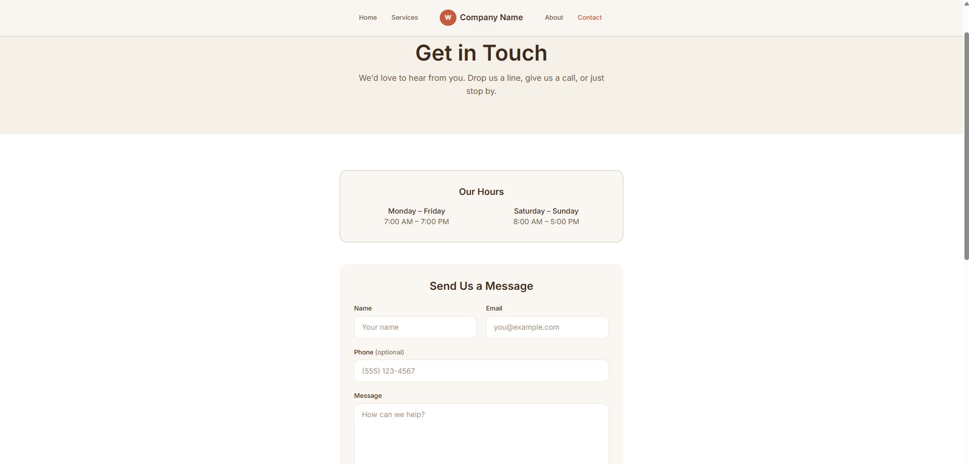 Warm template — screenshot 5
